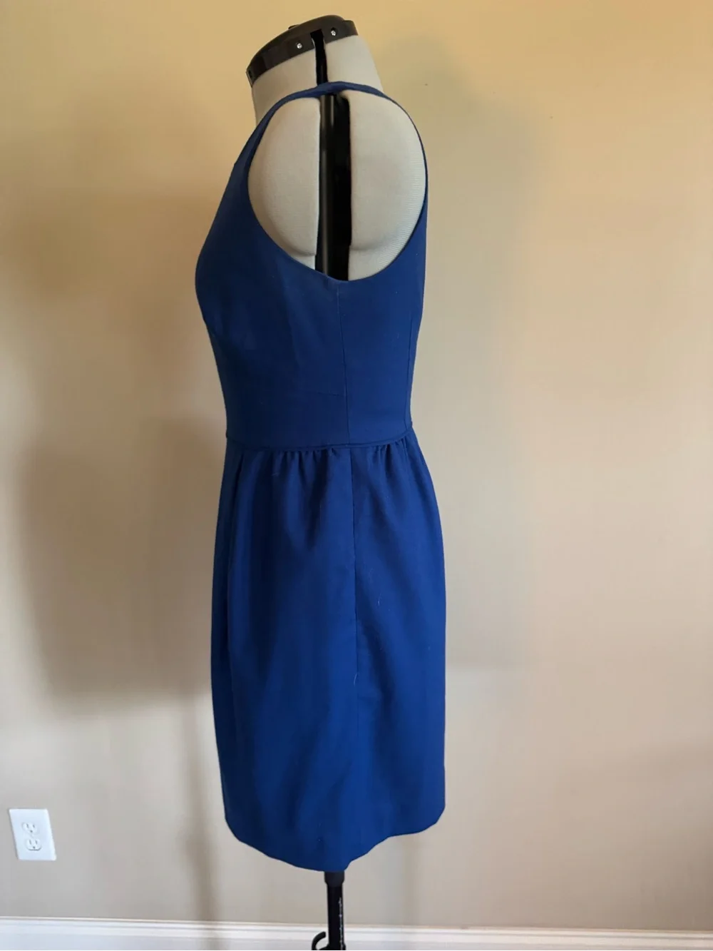 J. Crew Classic Sleeveless Blue Wool and lined Dress - size 10